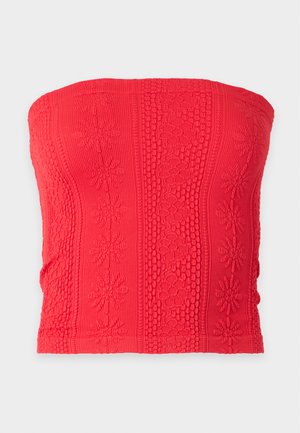 BDG Urban Outfitters, FLORAL TAPESTRY BANDEAU - Μπλούζα - red