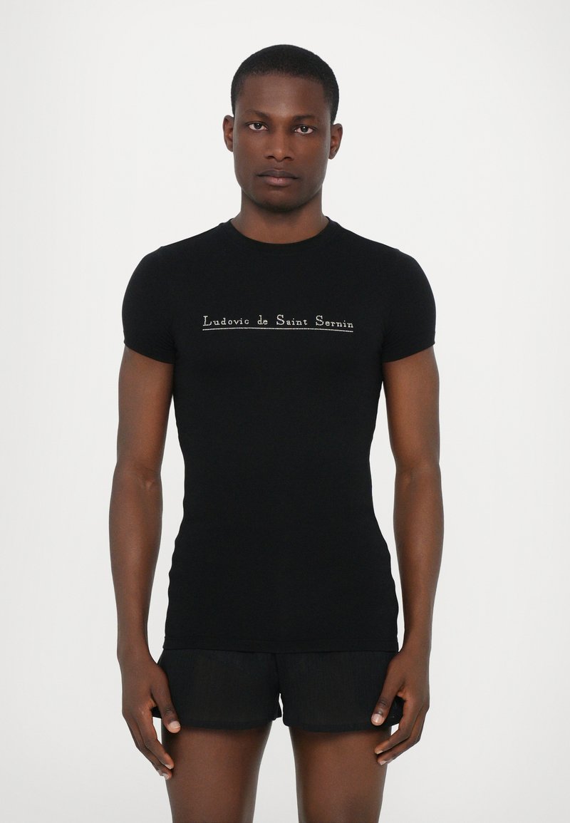 Ludovic de Saint Sernin SIMPLE SHORT SLEEVES STUD LOGO UNISEX - Print T-shirt - black