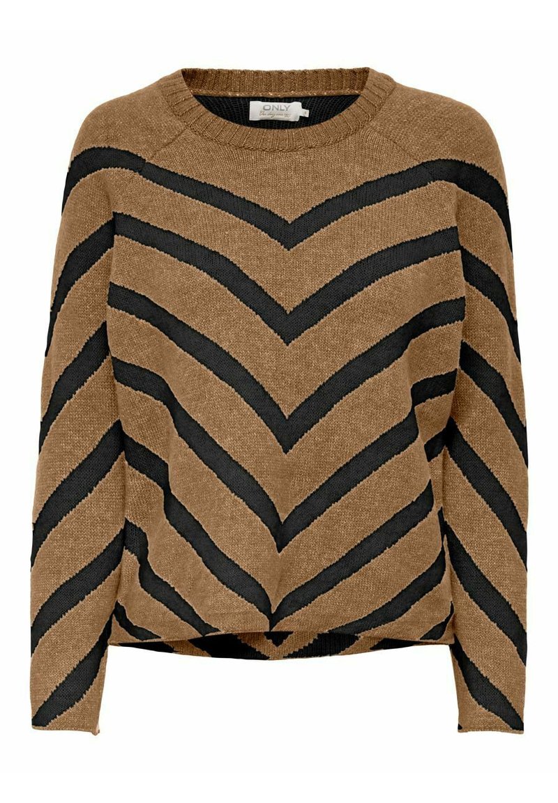 Damen Strickjacken | ONLY Strickpullover tobacco brown/braun meliert - ME98526 Damen Strickjacken | ONLY Strickpullover tobacco brown/braun meliert - ME98526