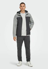 Only & Sons ONSMACK HOOD VD OTW - Veste légère - grey pinstripe