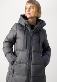 Marc O'Polo LONG COAT FEMININE SHAPE WITH HOOD - Untuvatakki - light graphite