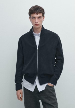 WITH ZIP DETAIL - Gilet - dark blue