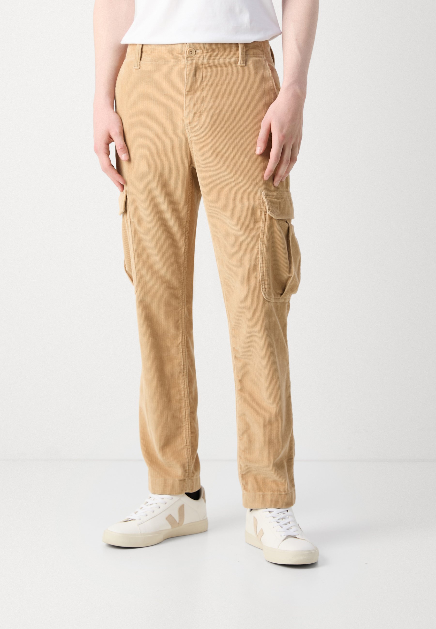 Tommy Jeans ETHAN - Cargo trousers - gentle gold/sand - Zalando.co.uk