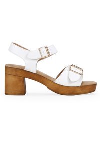 Bosanova DE TACÓN CON HEBILLA - Clogs - blanco