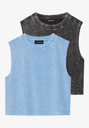 Even&Odd 2 PACK - Viršus - light blue/black