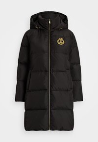Lauren Ralph Lauren Petite CREST-PATCH HOODED DOWN COAT - Πουπουλένιο μπουφάν - black
