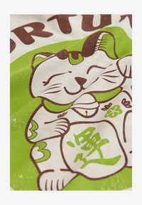 Selected, white lucky cat print