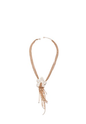ENAMELLED FLOWER LARIAT - Halskæder - gold-coloured