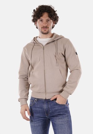 Felpa con zip - beige