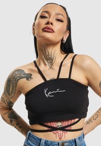 Karl Kani SMALL SIGNATURE CROP ONE SH - Top - black
