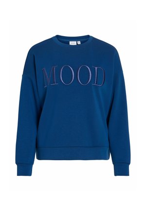 VILA, SWEATSHIRT FRONT PRINT - Sweatshirt - navy peony