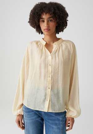 OPUS, LOOSE FIT CRINKLE LOOK - Camicia - honey butter