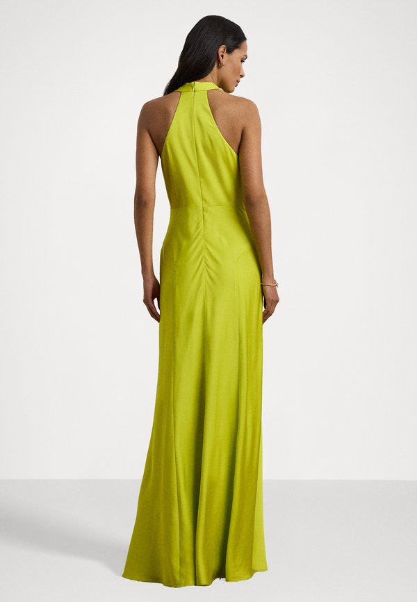 CAPEKA FEATHERWEIGHT CHARMEUSE HALTER GOWN - Occasion wear - lime chartreuse3