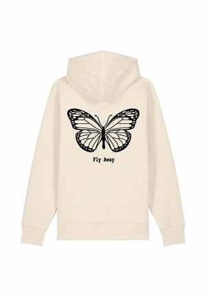 FLY AWAY EMBROIDERY UNISEX ZIPPED - Sweater met rits - off white