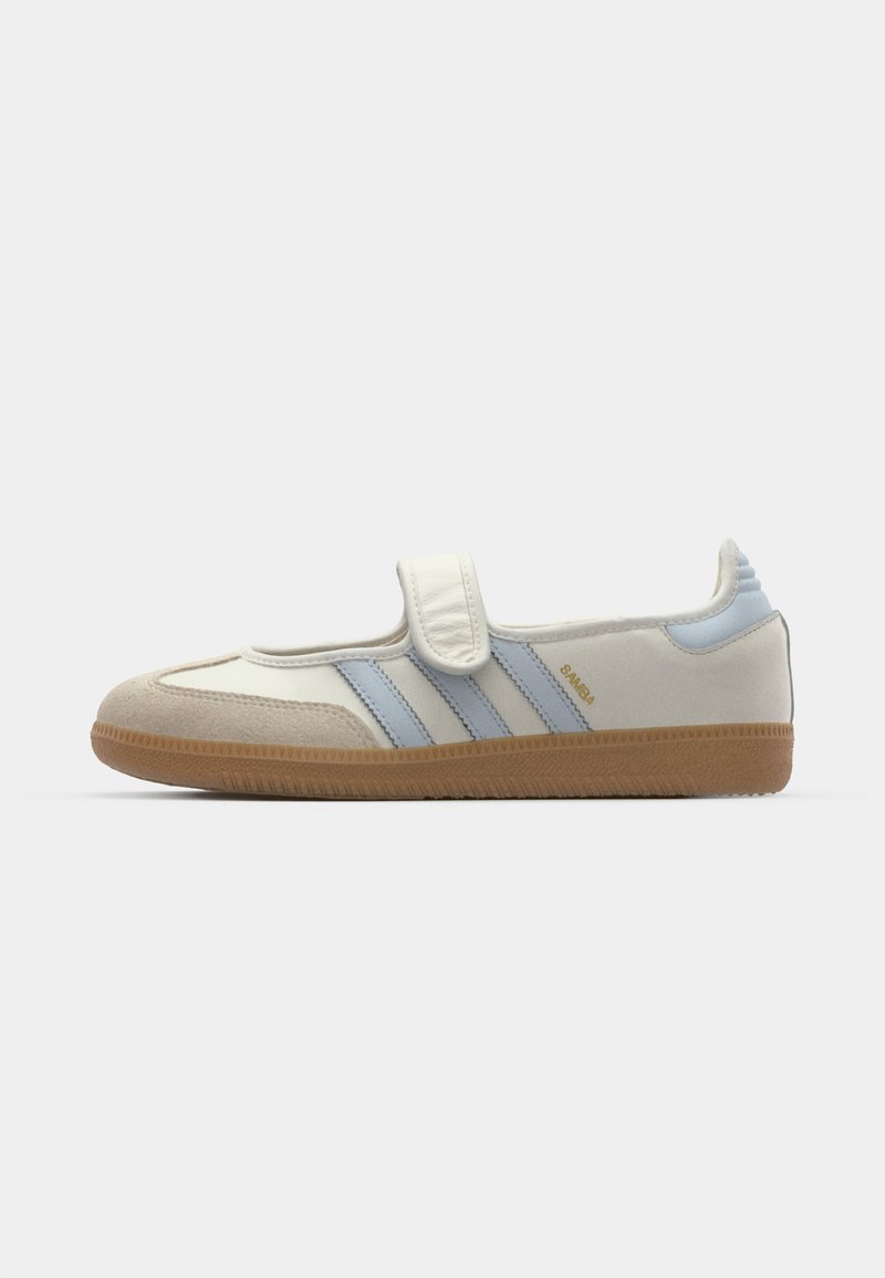 adidas Originals SAMBA JANE - Ankle strap ballet pumps - cloud white/halo  blue/white - Zalando.ie