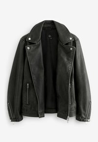 Next REGULAR FIT - Imiteret læderjakke - black