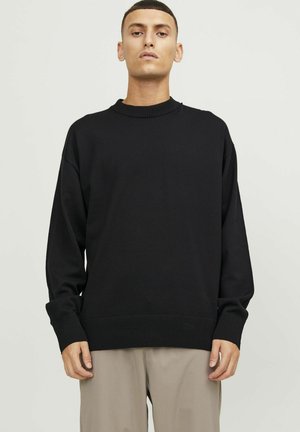 Jack & Jones RUNDHALSAUSSCHNITT - Stickad tröja - black