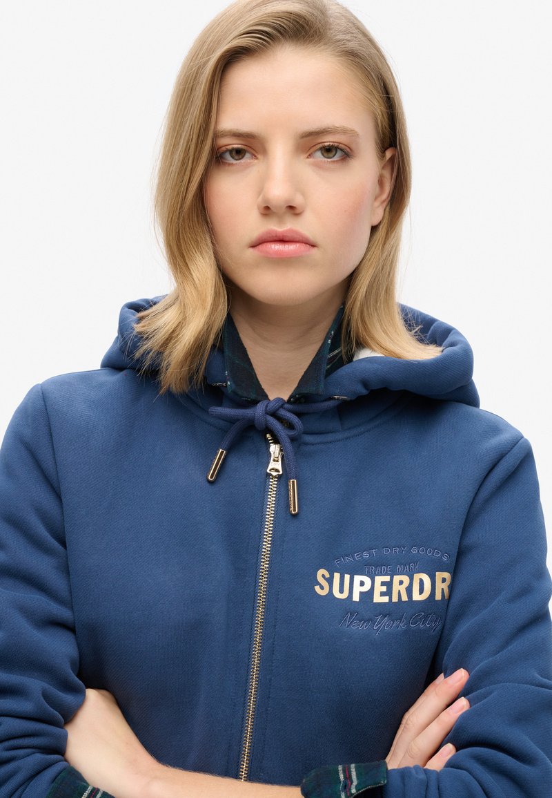 Sweat à capuche zippé Storm Hybridbleu marine foncé/bleu marine foncé poussière pour Femme | FR