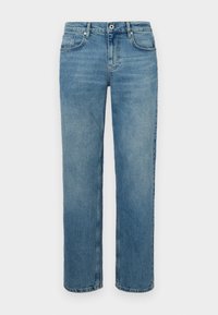 Straight leg jeans - washed mid blue