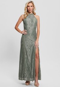 Sage Guess Vestido Verde Guess LANGES Maxi Dress Grün/green Zalando