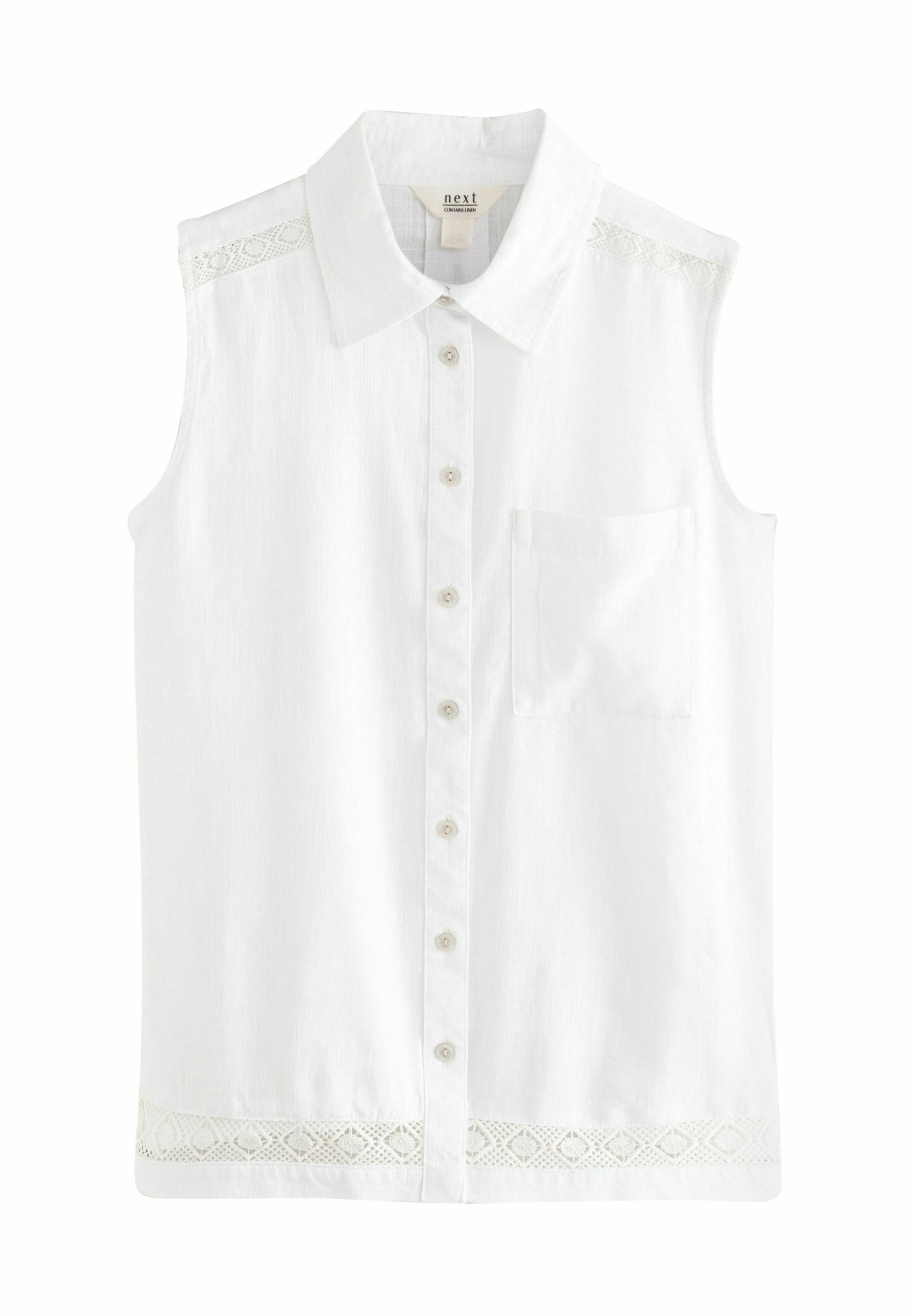 Next REGULAR FIT SLEEVELESS Camicia white/bianco