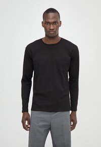 Essential Collective LONGSLEEVE SMALL POCKET ON CHEST - Μπλούζα με μακριά μανίκια - black