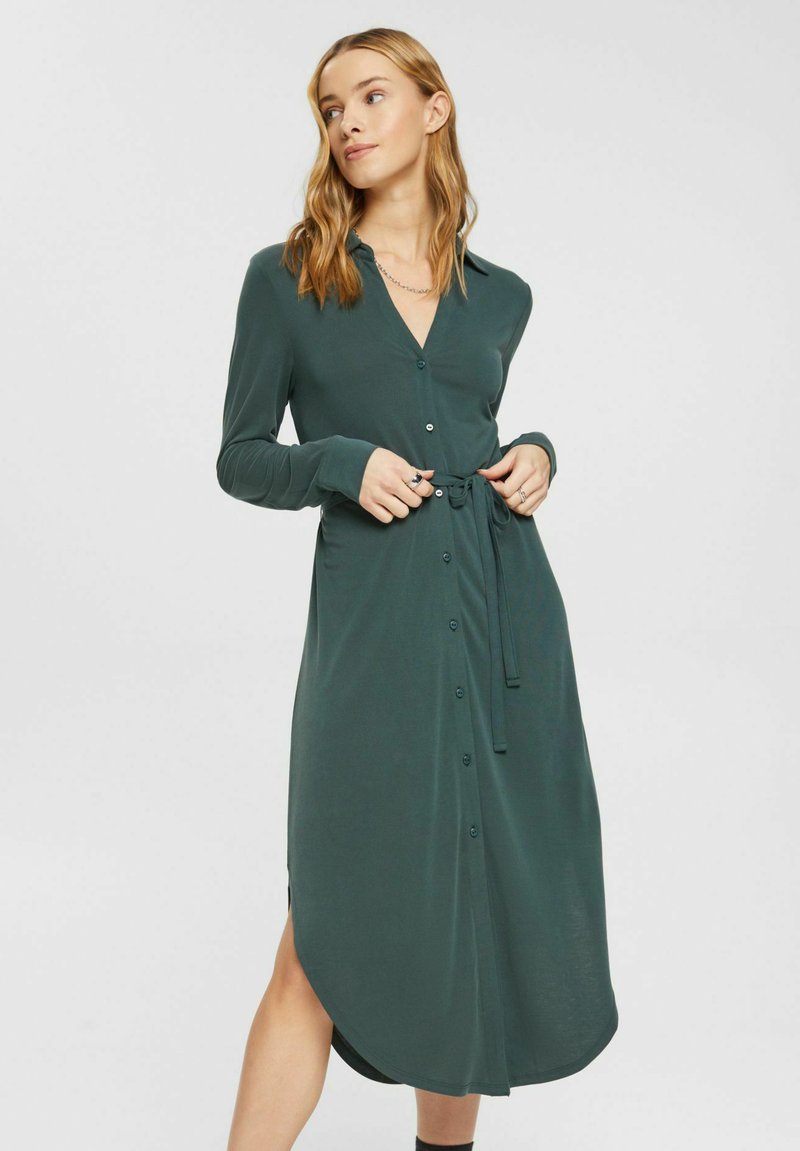 Esprit Shirt dress dark teal green/dark green Zalando.co.uk