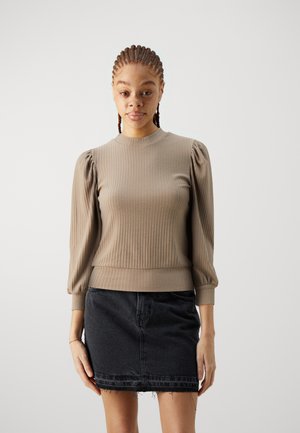 ONLNELLA HIGHNECK - Top s dlouhým rukávem - walnut