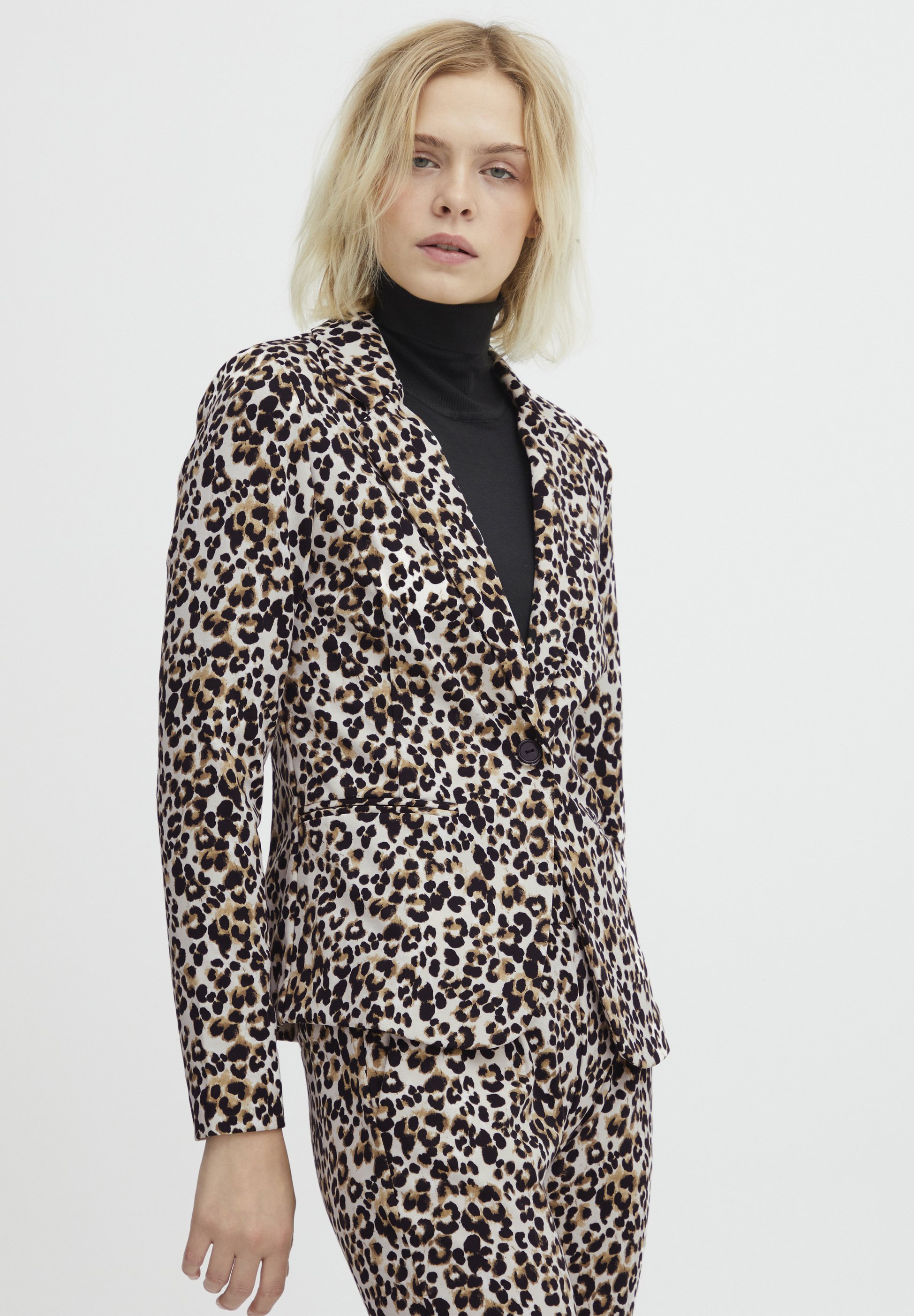 ICHI IHKATE PRINT BL12 - Blazer - leo mix/braun - Zalando.de