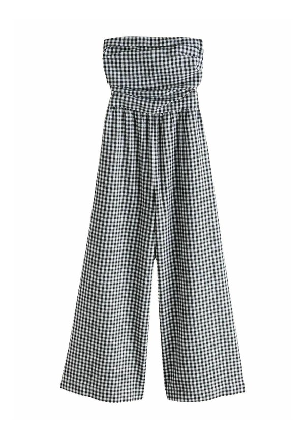 TALL FIT - BANDEAU SEERSUCKER - Jumpsuit - mono gingham