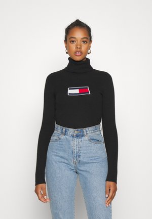 FLAG ROLL NECK - Jumper - black