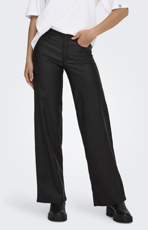 ALIDA MW WIDE COATED - Vaqueros boyfriend - black