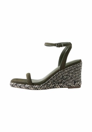 REGULAR FIT-SQUARE TOE - Sandali con tacco - new khaki green