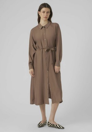 DEBBY CALF - Shirt dress - brown lentil