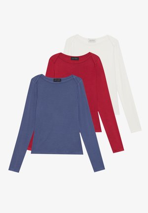 3 PACK - Top s dlhým rukávom - egret/rio red/crown blue