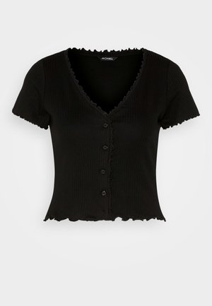 Monki Tricou cu imprimeu - black dark