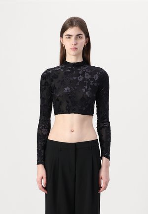 Tops ar garām piedurknēm -  black