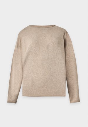 ONLY Carmakoma, CARLOYAL O NECK PULLOVER - Πουλόβερ - beige melange