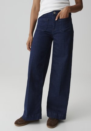 OPUS PALAZZO MID-RISE - Straight leg jeans - dark replay blue
