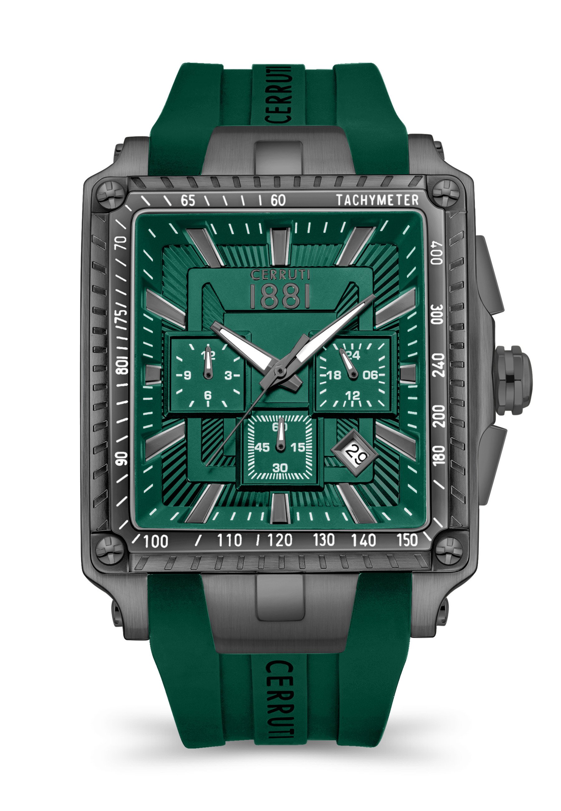 Cerruti 1881 ODISSEA MASTER Hodinky se stopkami green/zelená