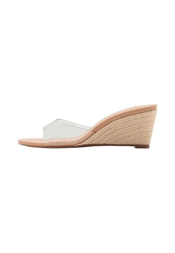 Heeled mules - nude
