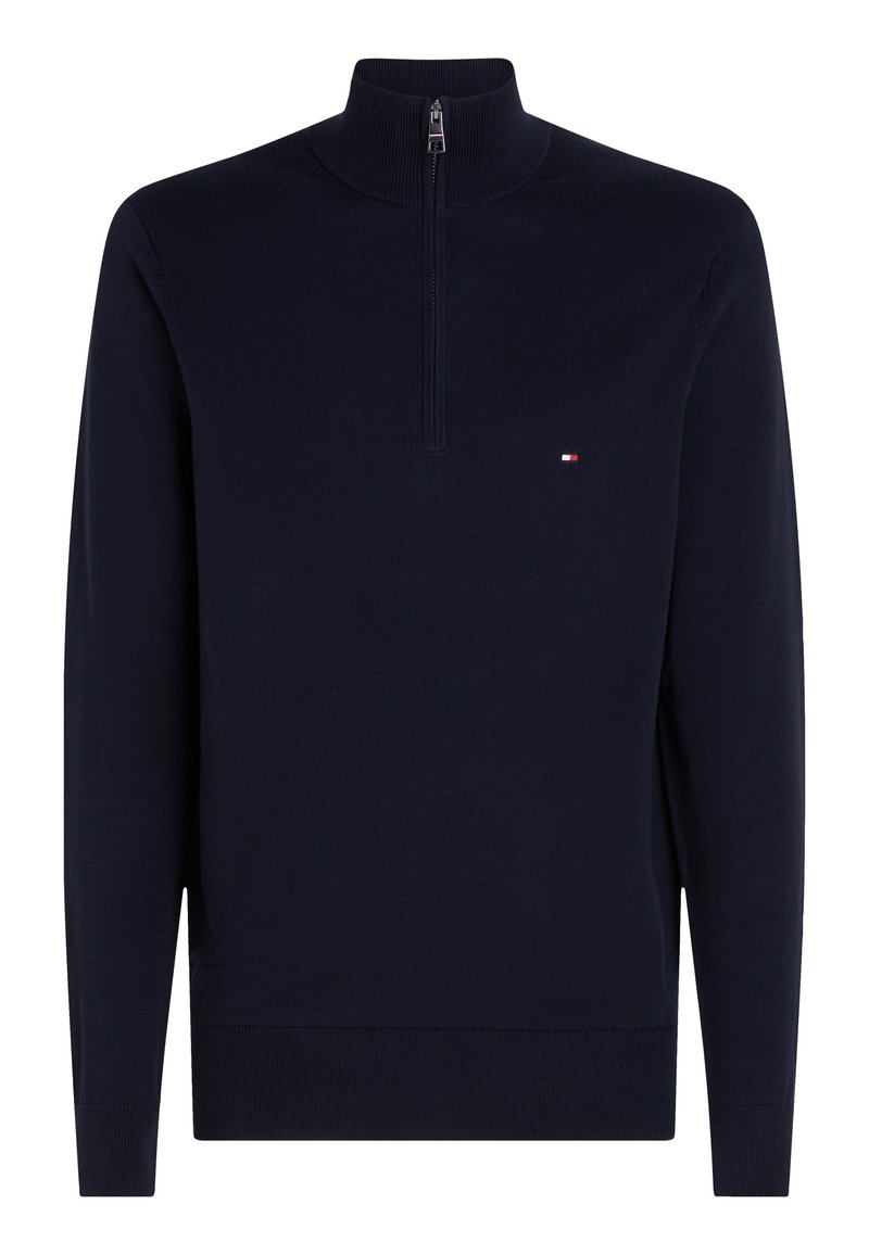 Tommy Hilfiger QUARTER-ZIP MOCK NECK JUMPER - Strickpullover - desert ...