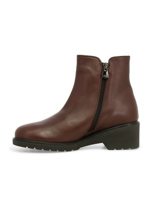 Stivaletti con plateau - marrone