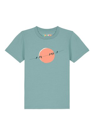 COUNTRYSIDE 01 - T-shirt imprimé - teal monstera