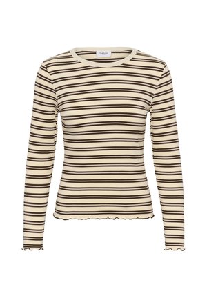 Saint Tropez, OLALIASZ LONG SLEEVE STRIPED - T-shirt à manches longues - chocolate brown ice stripe