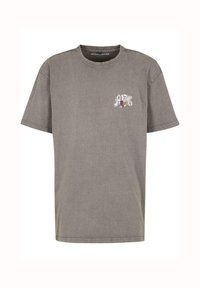 MJ Gonzales HEAVY ACID WASHED - T-shirts med print - asphalt