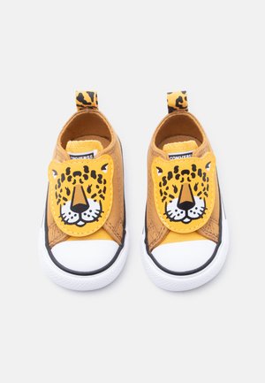CHUCK TAYLOR ALL STAR ONE STRAP LEOPARDS EASY ON UNISEX - Baskets basses - honey stick/gold-coloured palm/white