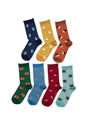 PACK OF 7 - Socks - multi deer trail mix
