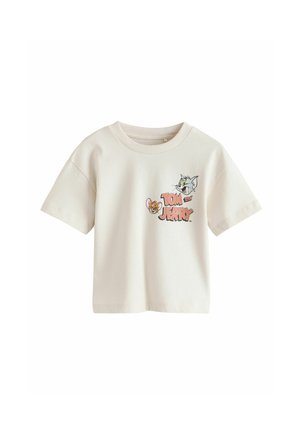 Next, REGULAR FIT - TOM AND JERRY T-SHIRT . - Tričko s potlačou - ecru