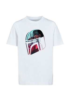 STAR WARS  THE MANDALORIAN MANDALORE HELMET REFLECTION  - Print T-shirt - white